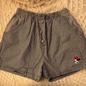 Vintage Disney Originals Gingham Black and White Boxer Shorts Size Large Minnie